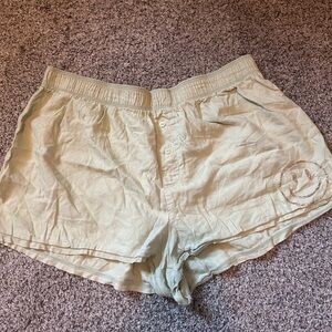 VS PINK Fold-over Waistband Light Green Sleep Shorts Size M